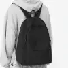 Muji black schoolbag for male college students, high school and junior high school students, simple solid color for male students, black backpack for female students details Picture